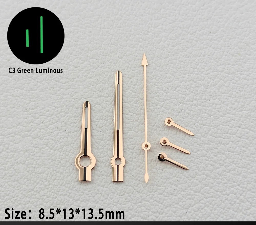 C3 Green Luminous Watch Hands Replacement Parts for Quartz Movement