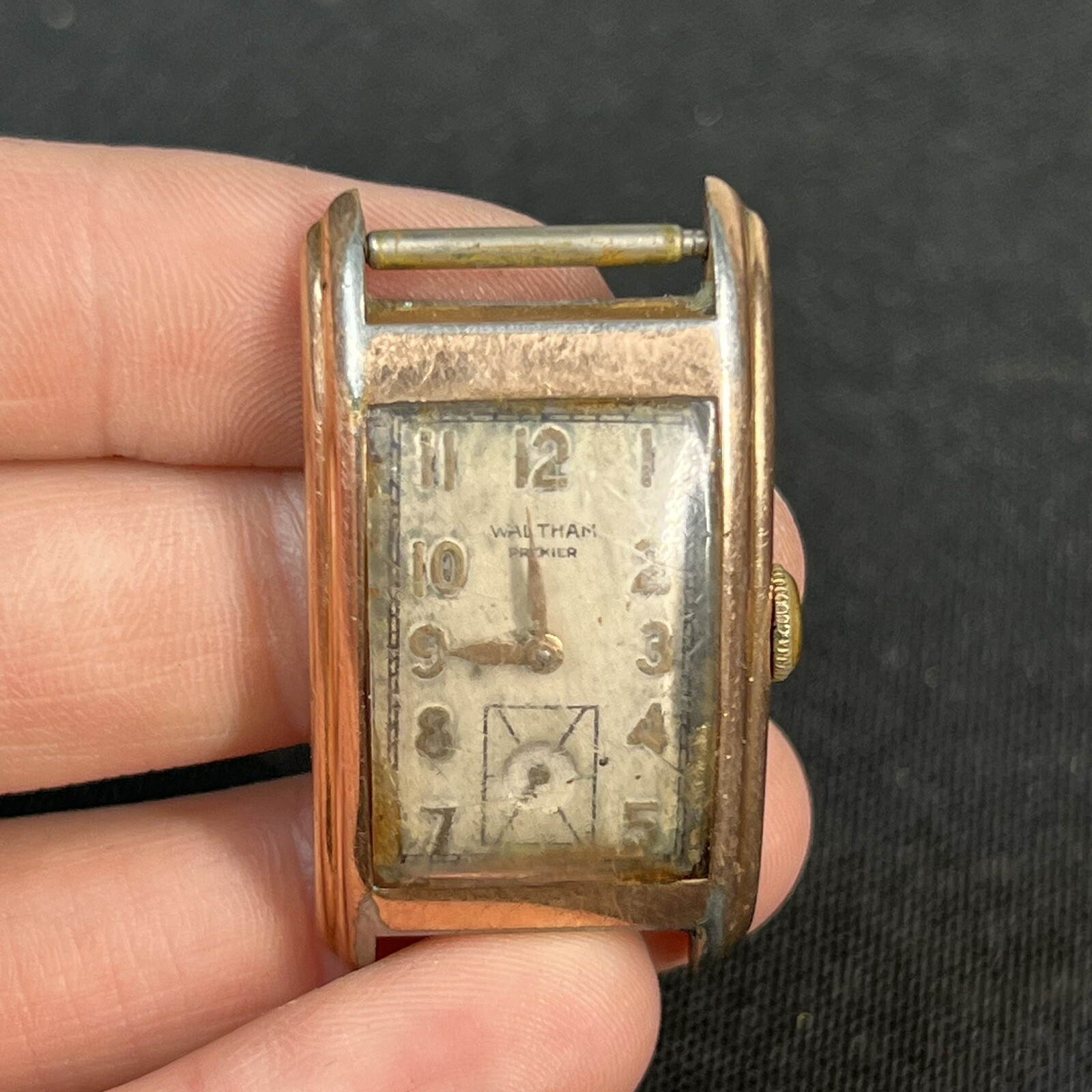 Vintage Waltham Watch Co. Premier Watch Face With Movement Parts