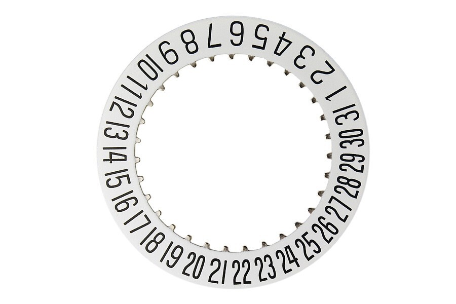 ETA 251.471 date disc indicator 6H white/black [#2557] swiss made