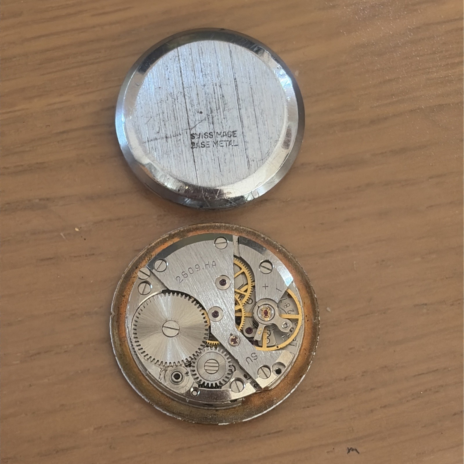 Vintage Raketa 2609.HA USSR -watch movement for parts Sekonda Watch face front