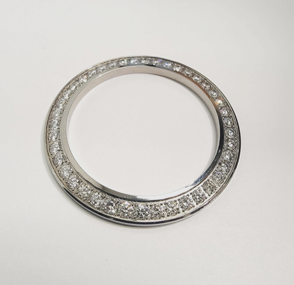 3ct. Diamond Bezel Stainless Steel & natural diam. to fit Rolex 126300, 126334