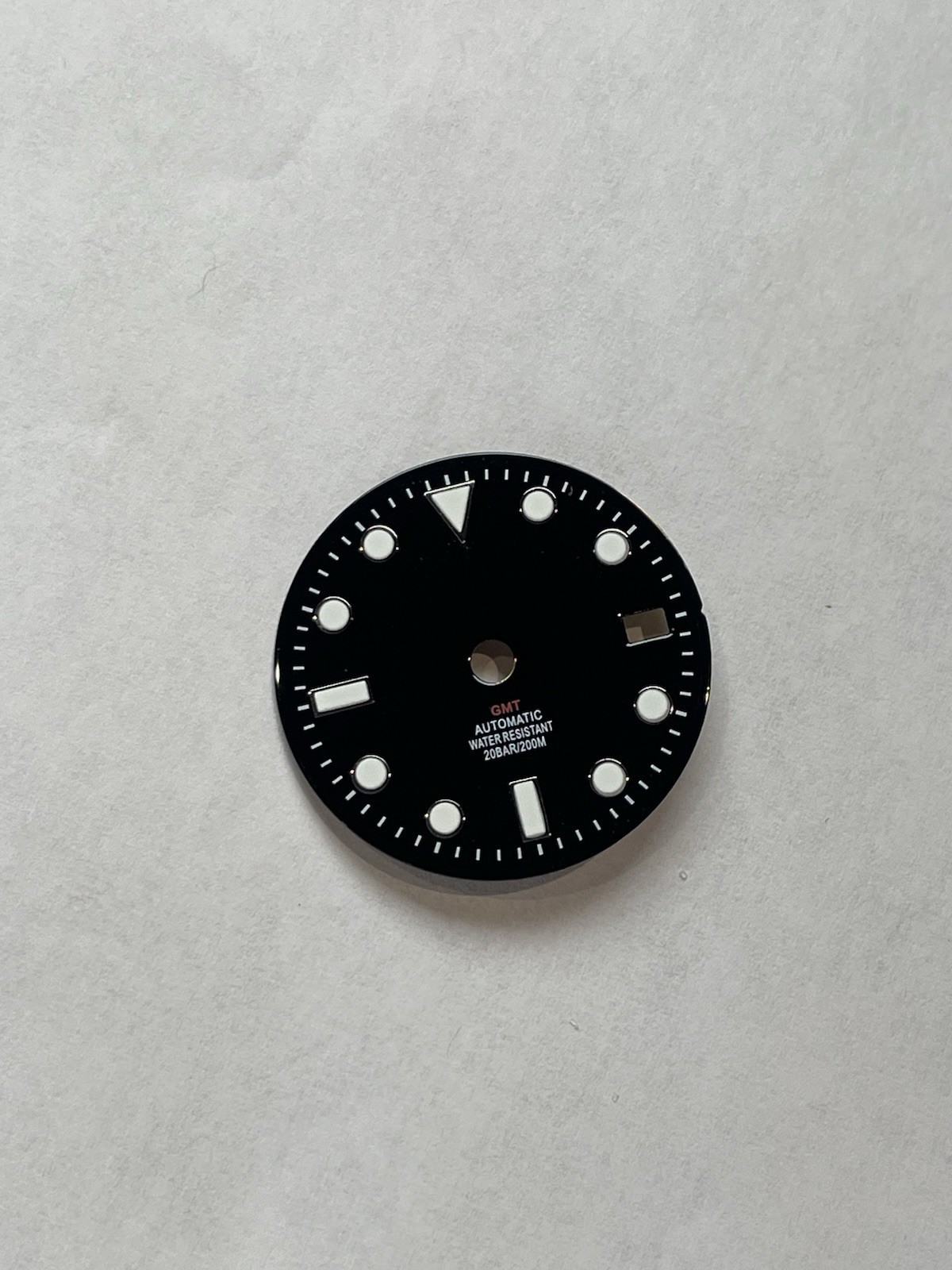 nh34 black dial GMT green luminous 3 o’clock position sterile ceramic glossy