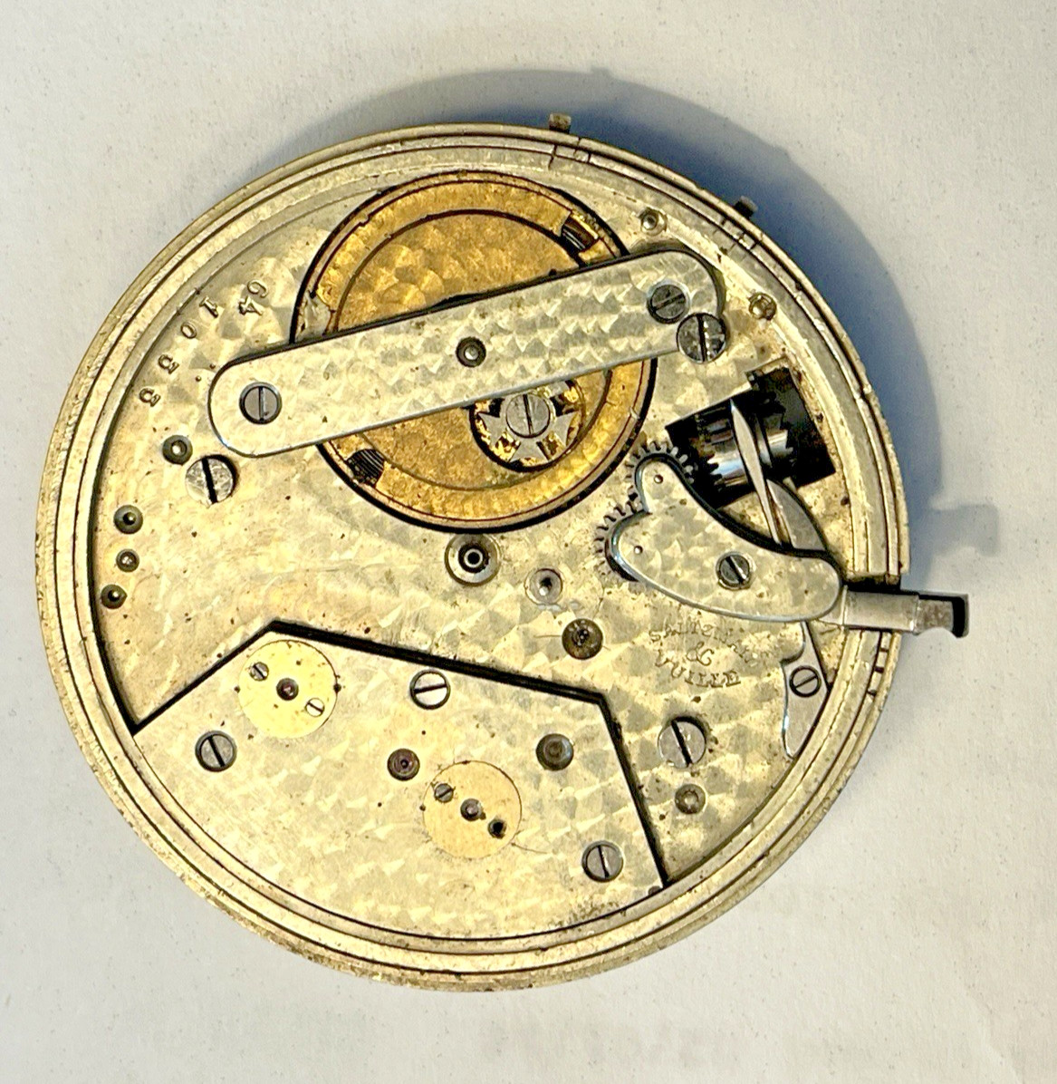 AUGUSTE SALTZMAN 45.22mm POCKET WATCH MOVEMENT RUNNING FREE SHIPPING