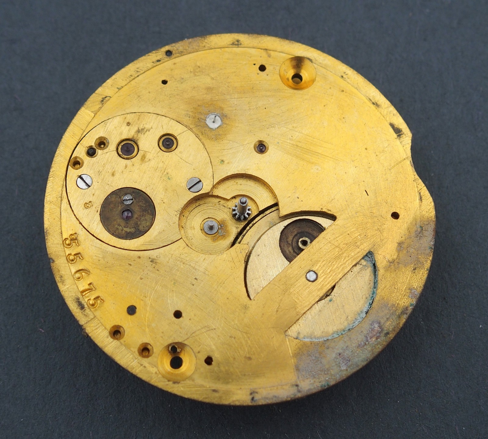 PARTIAL Joseph Johnson Liverpool Pocket Watch Movement for Parts #F231