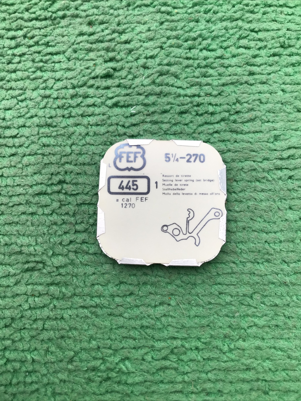 FEF Fleurier 270 445/249 Set Bridge Setting Lever Spring Watch Part