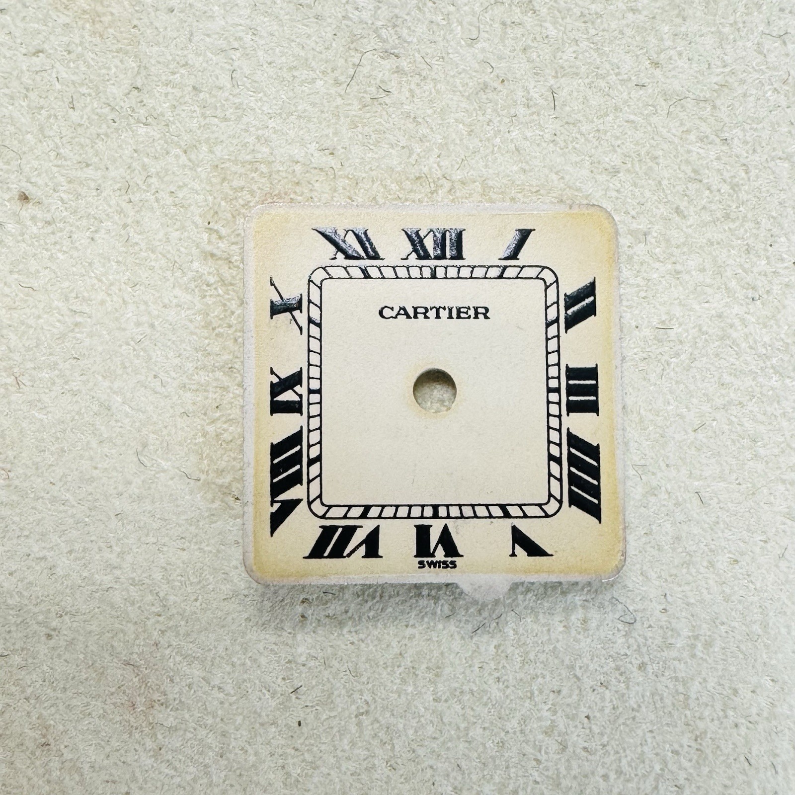 Cartier Panthere Small Square White Dial Part for Repair 13.5×13.3mm