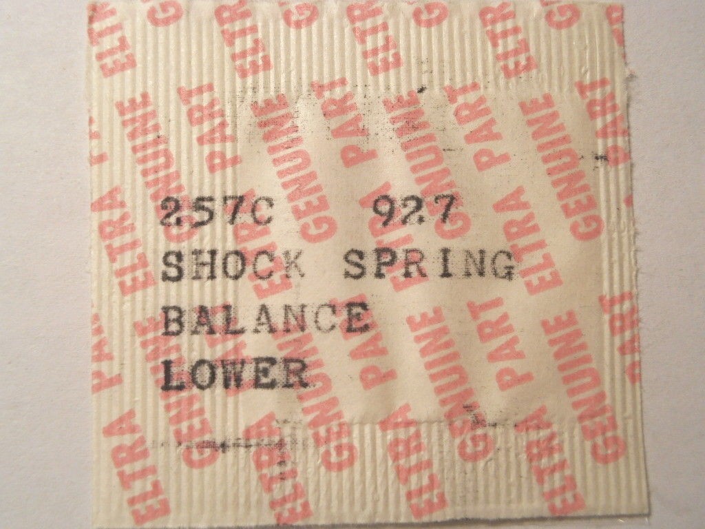 ELGIN 927 Genuine Factory Watch Replacement Part 257C LOWER BALANCE SHOCK SPRING
