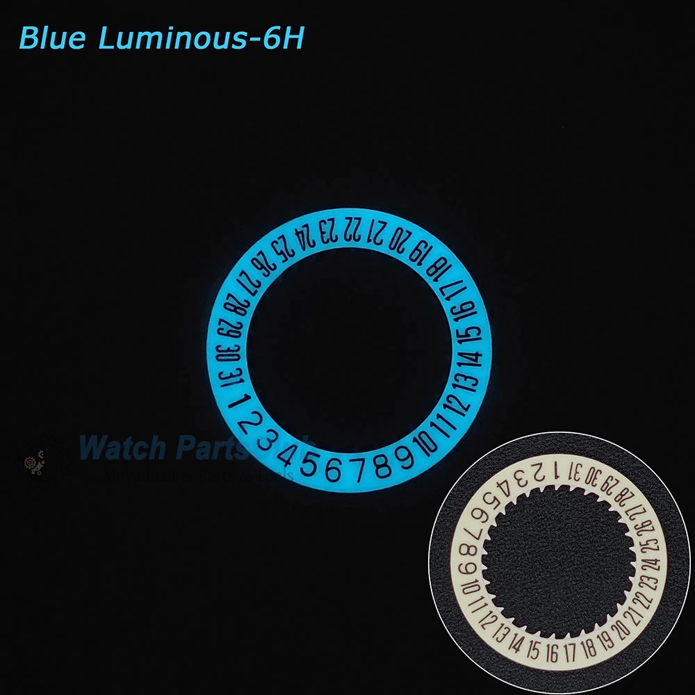 Super Green/Blue Luminous Datewheel 6H Date-wheel For NH35A NH34A Movement
