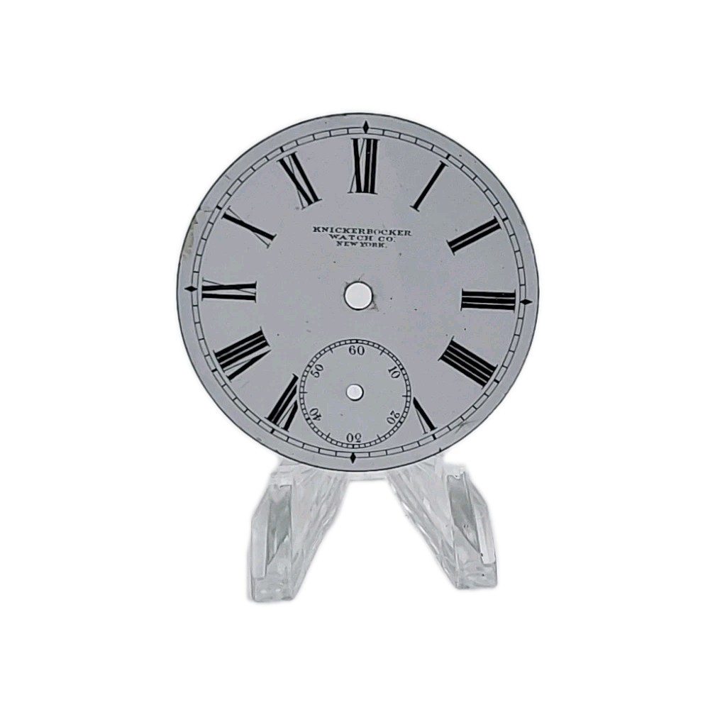 Knickerbocker 42.3mm Enamel Pocket Watch Dial Only 1131