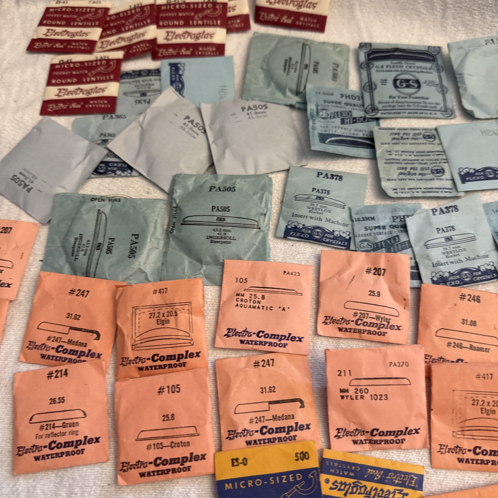 Bulk Lot of 75 Vintage Crystal Watch Faces NOS