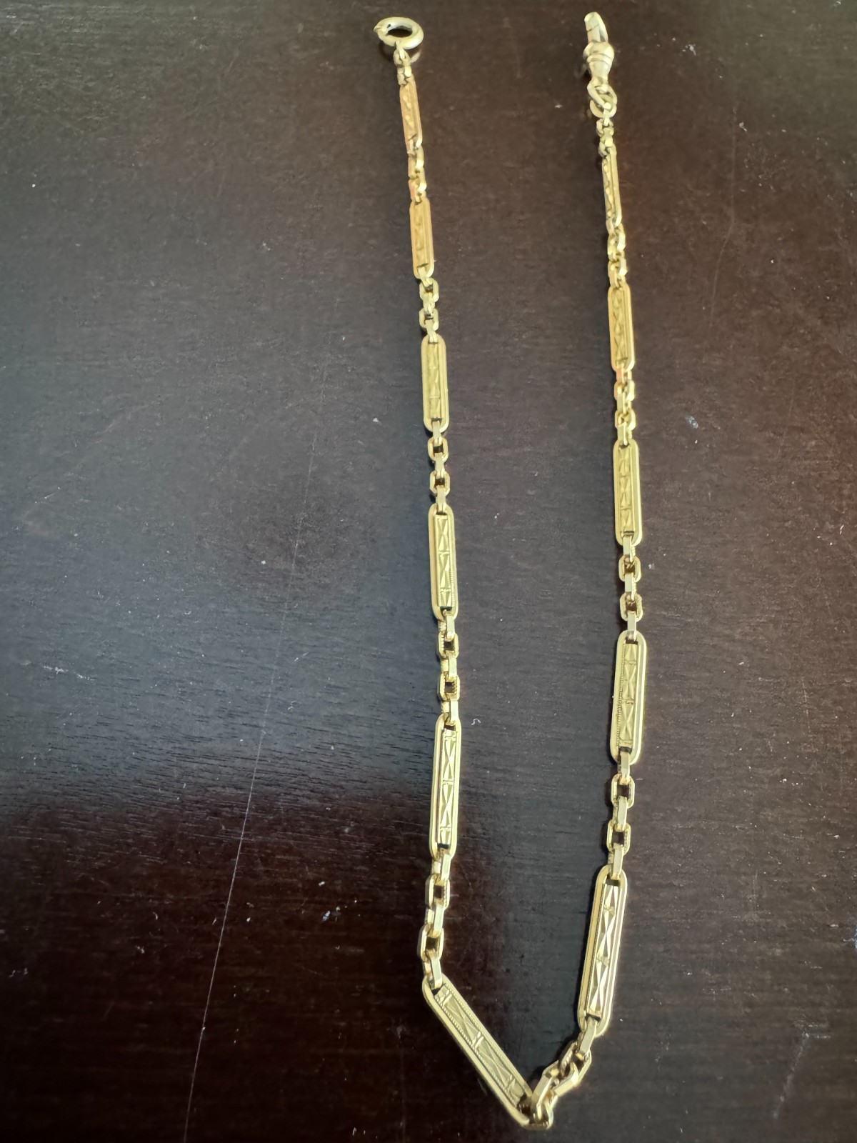 FINE VINTAGE 13 INCH 1/20TH 12K YELLOW GOLD FILLED RECORD POCKET WATCH CHAIN