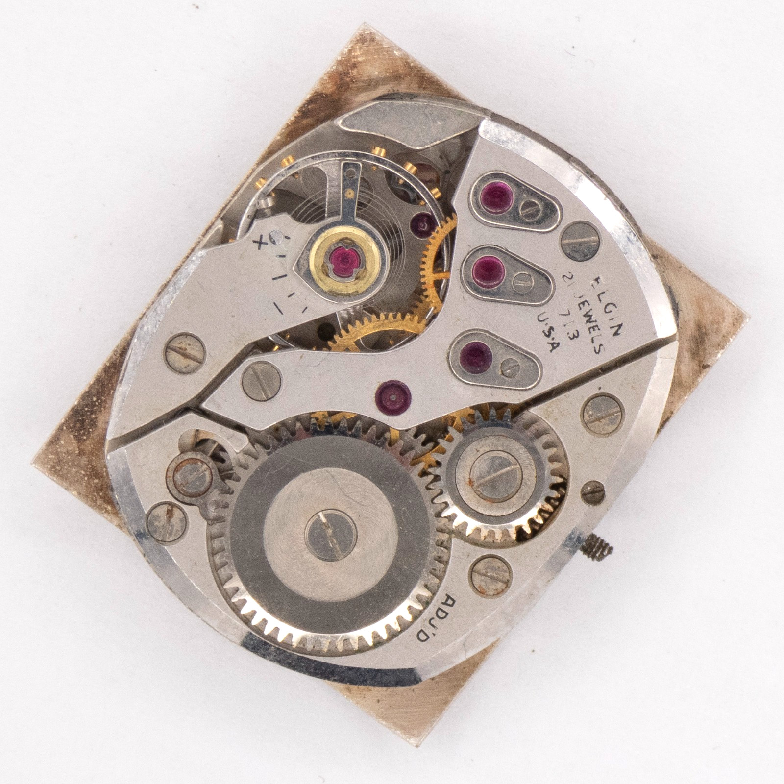 Vintage Elgin Caliber 713 21-Jewel Wristwatch Movement