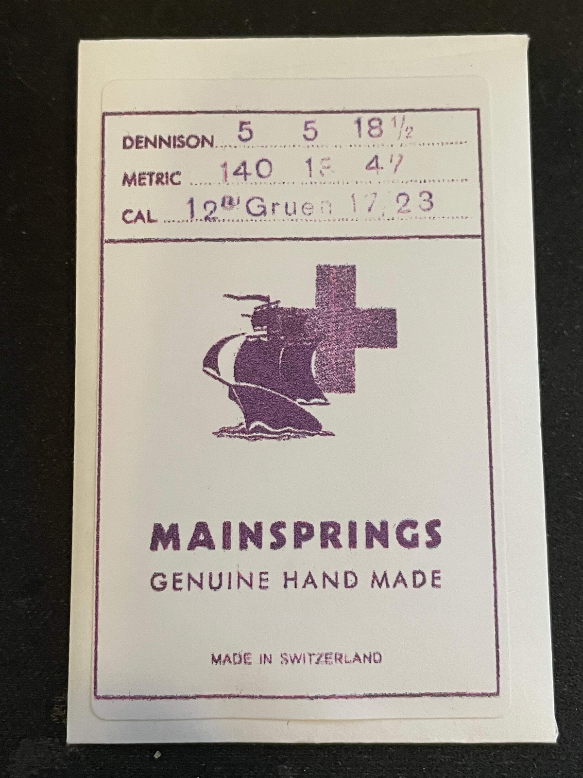 Imported SWISS Mainspring for 17 ligne Gruen Pocket Watch – Steel