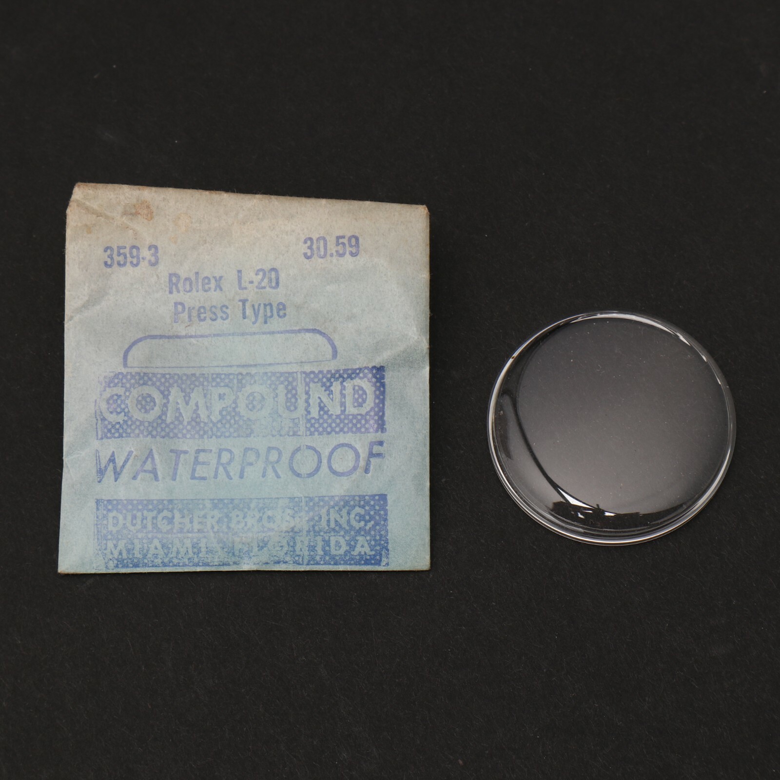 NEW Rolex Press Type Reflector L-20 Compound Waterproof 30.59mm New Old Stock
