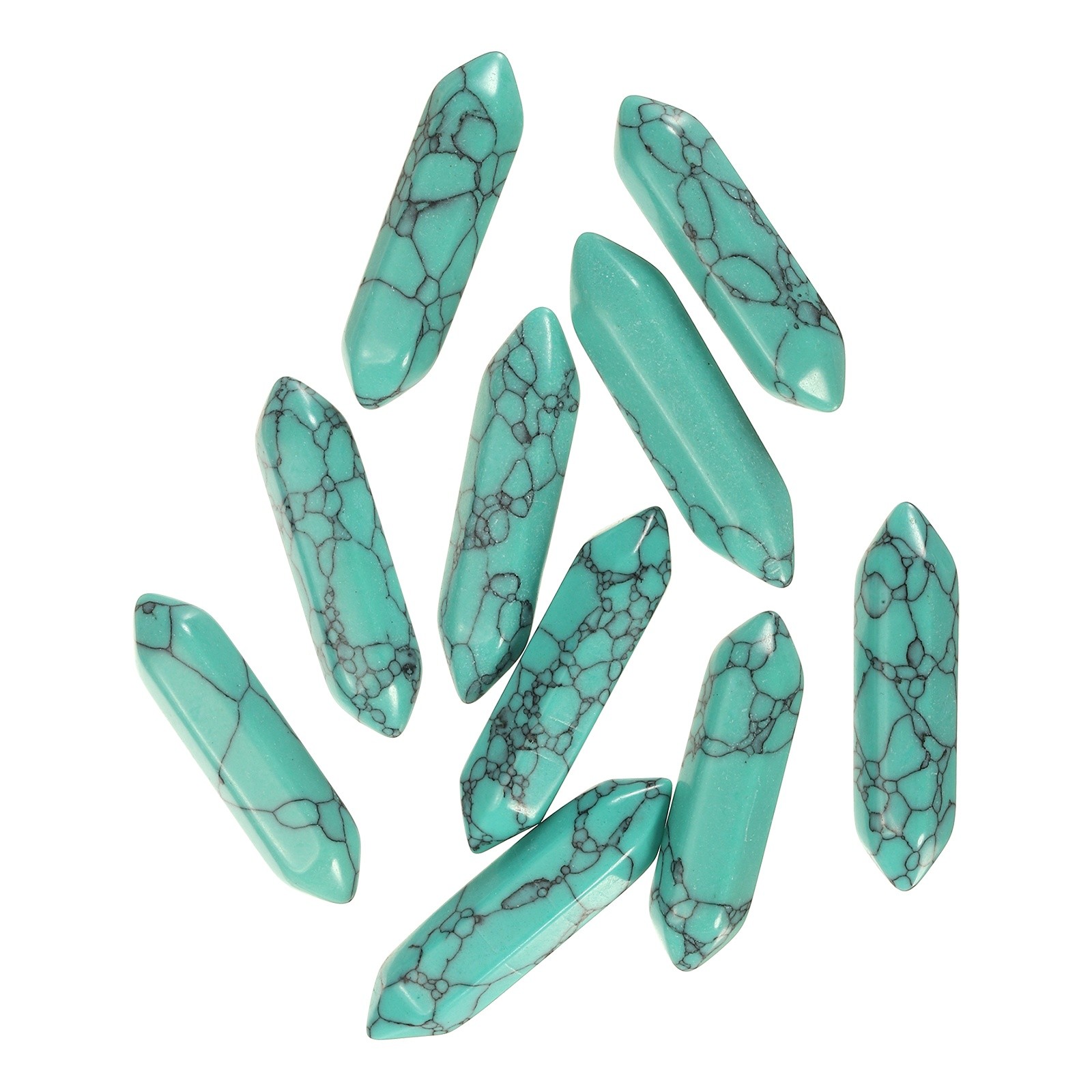 10 Pack Green Turquoise Quartz Crystals Polished Crystals Bulk