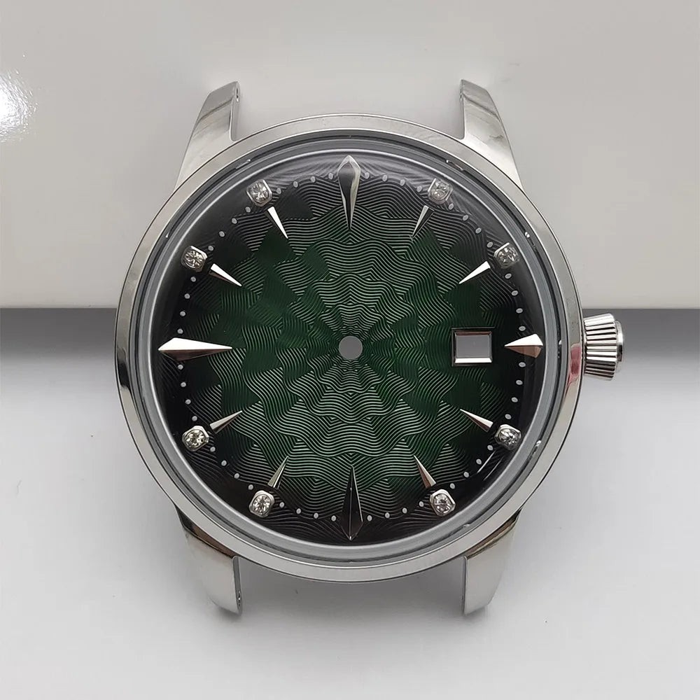 40mm Watch Case 35mm Dial Set Diamond Scale 20mm Strap Cocktail Watch for NH35