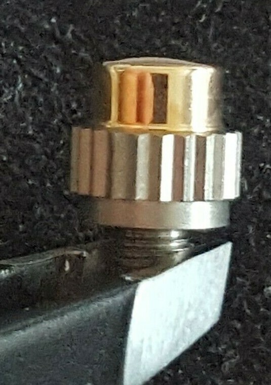 Omega Pusher Part Number 086-0075TI-BP, Titanium-18KT Pink Gold Cap
