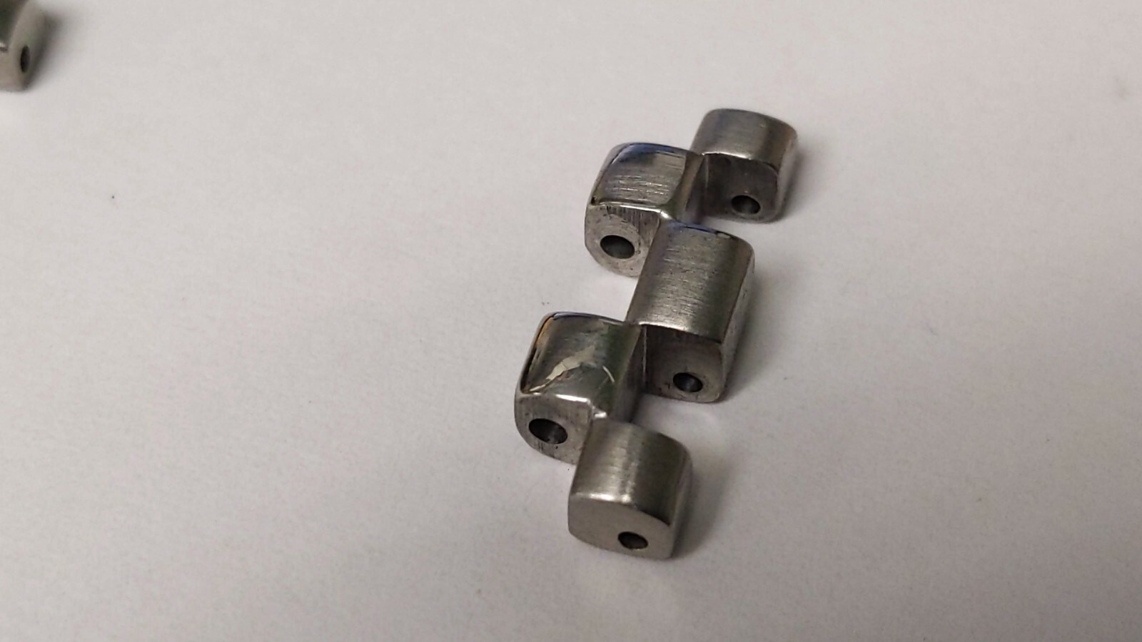 genuine 114ST Omega LINK S/S 20.2mm pre-owned, brushed steel x 13.3mm (short par