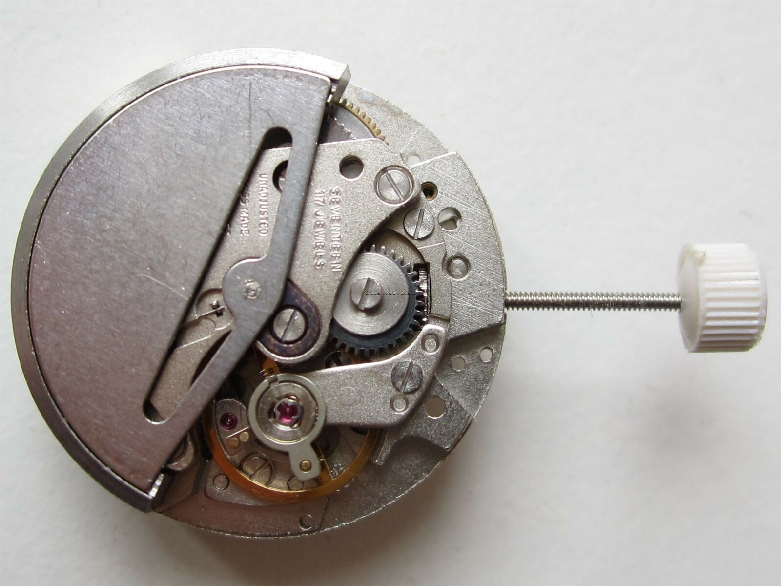 BFG Baumgartner 8¾”‘ cal. 921 automatic N.O.S. watch movement red date disk