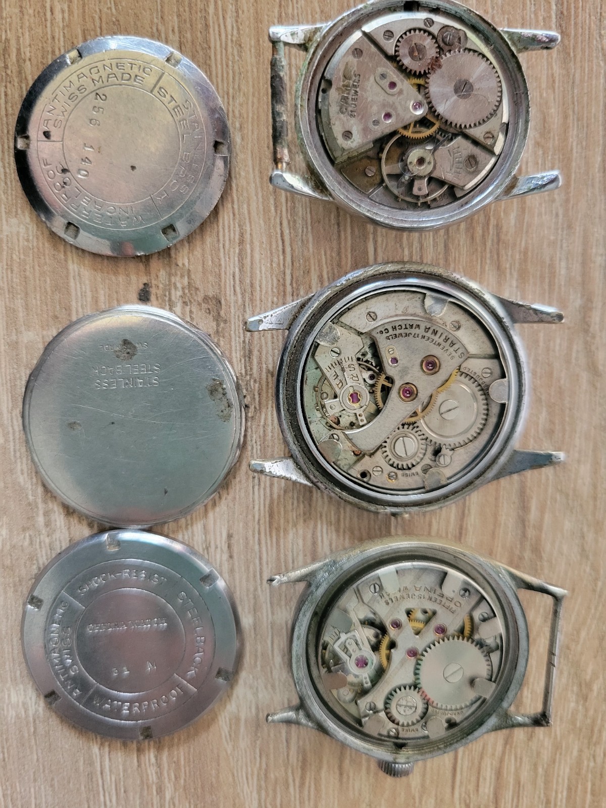 Lot Military Camy,orfina , Starina ,mechanic Movement,vintage For Parts