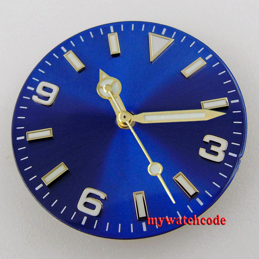 29mm Blue Plain Watch Dial Watch Dial For Explorer NH36A NH35A ETA 2824 2836