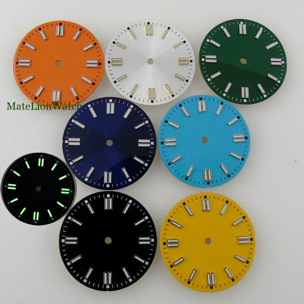 29mm Sterile Watch Dial For ETA2824 2836/Miyota8215 821A/DG2813 3804 Green Lume