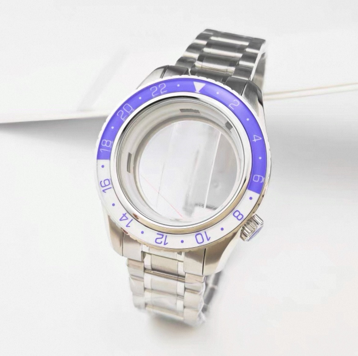NH34 Case 44mm GS Tai Chi Circle Sapphire Case BGW9 Lume for NH35/NH34 Movements