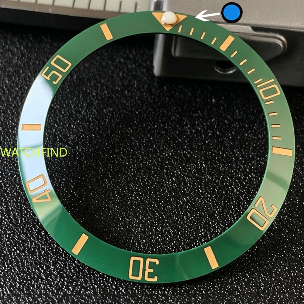 Black Green Blue Sloped Ceramic Watch Bezel Insert for Sea Dweller 16600 16660