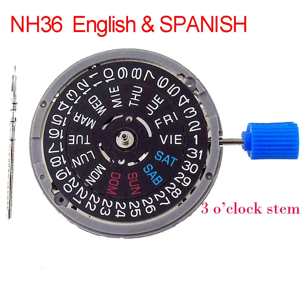 TMI Japan NH35 NH05 Automatic Mechanical Movement Day Date Set High Accuracy