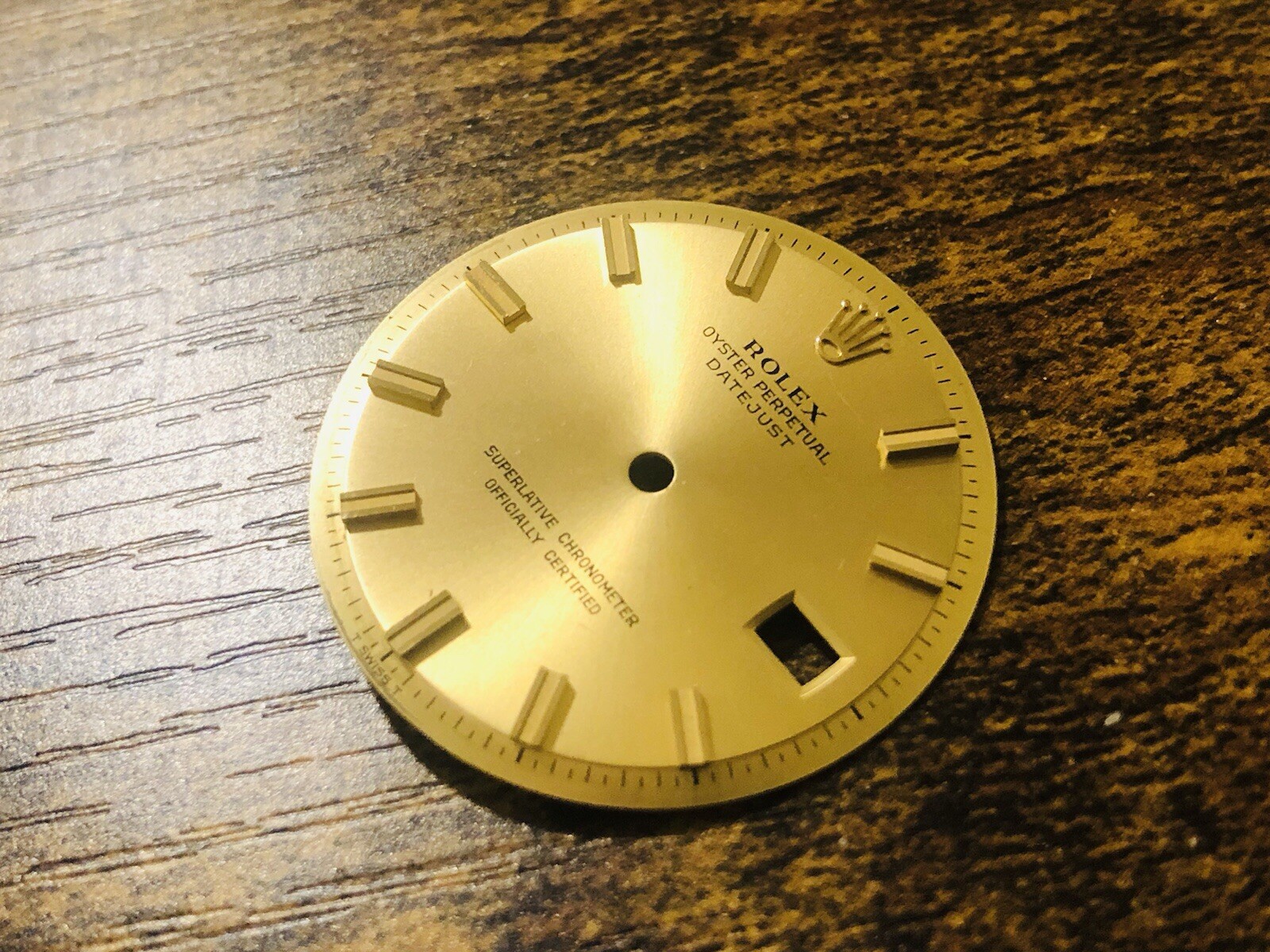 Genuine Rolex Datejust Champagne Gold Wide Boy Dial 1603, 1600, 1601, 36mm 1570