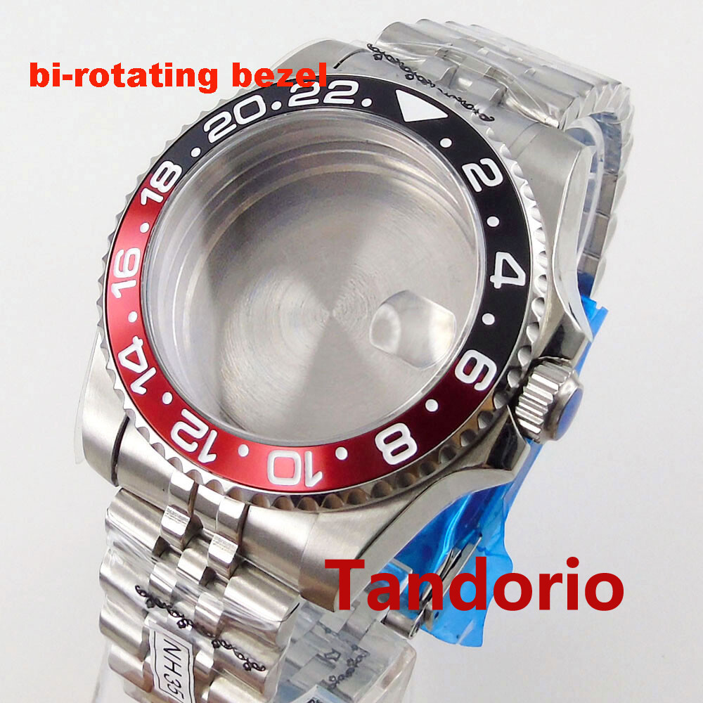 200M Diver Sapphire Glass 40mm Watch Case Bidirectionally Bezel Fit NH35A PT5000
