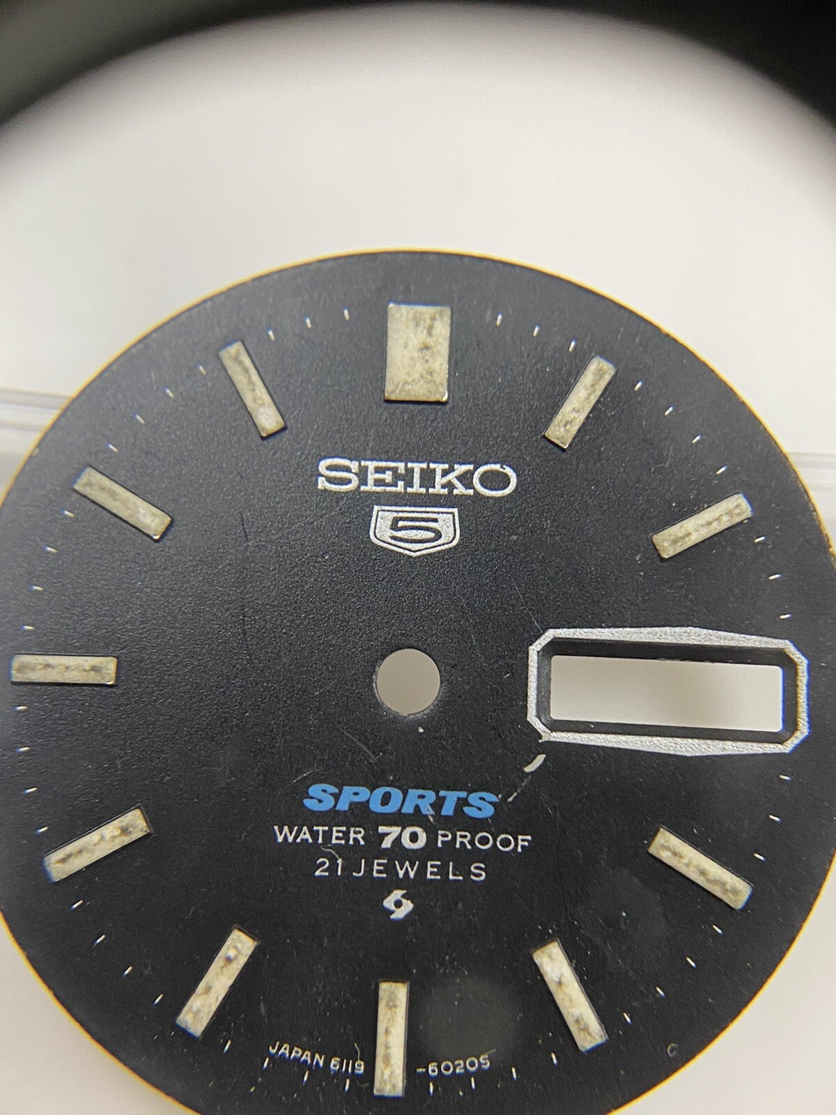 Genuine Vintage Seiko 5 Sports 6119-6020 21 Jewels Automatic 27.5mm Gray Dial