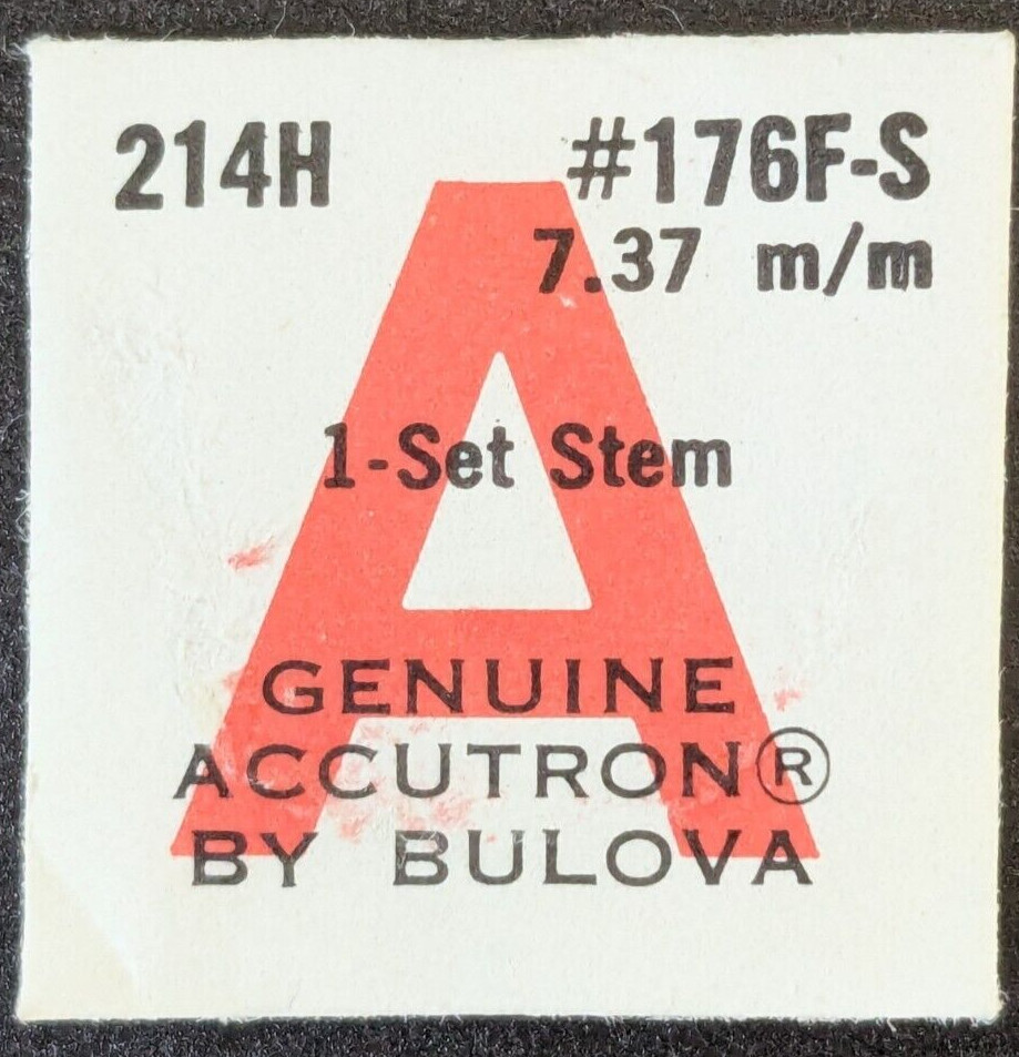NOS Genuine Bulova Accutron 214H Watch Part #176F-S Setting Stem – 7.37 m/m