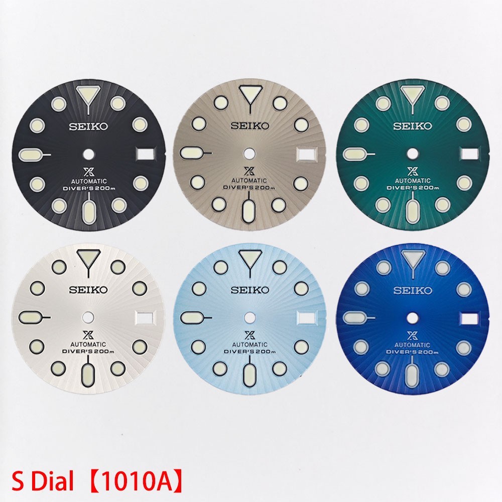 For Seiko 28.5mm Watch Dial Green Luminous Fit NH35 NH36 Movement Watches Faces