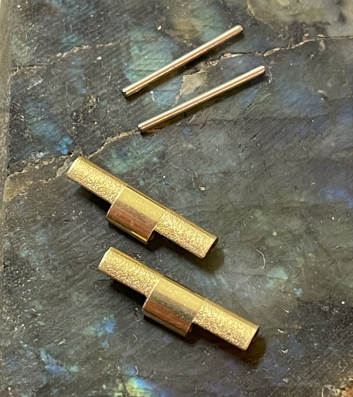 NSA bracelet gold-plated NOS end pieces 6mm connector 18mm 19mm or 20mm ends