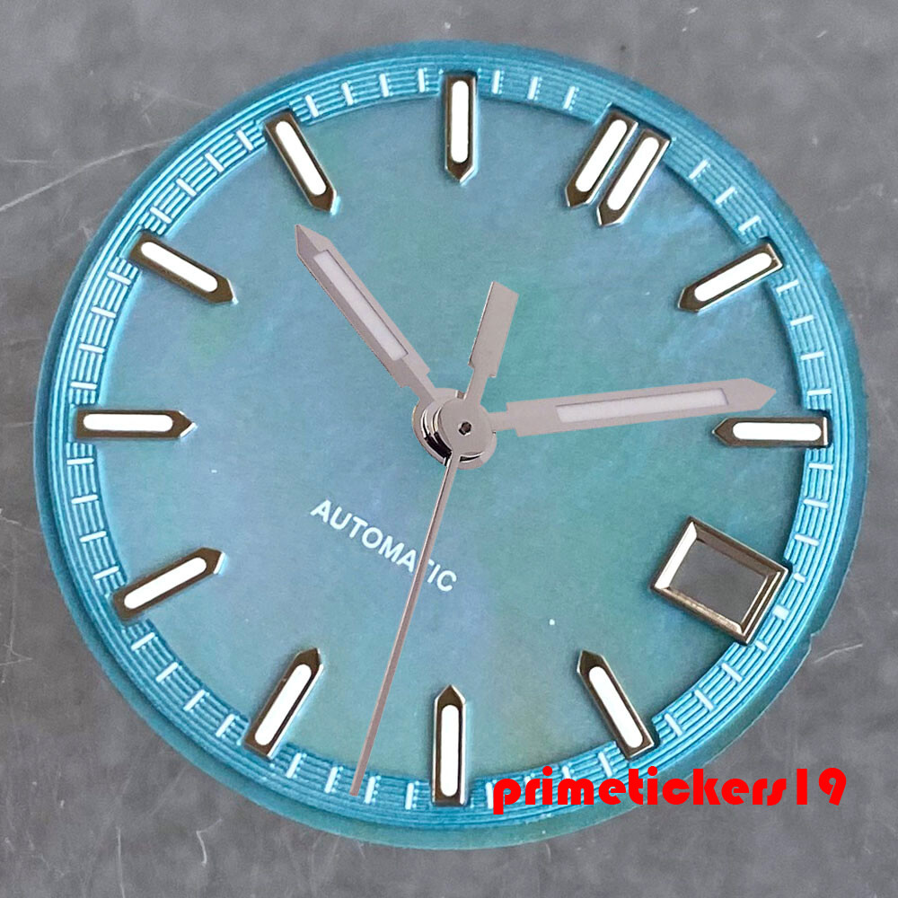 29mm Mother of Pearl MOP Automatic Watch Dial Face Date Luminous Fit NH35 Movt