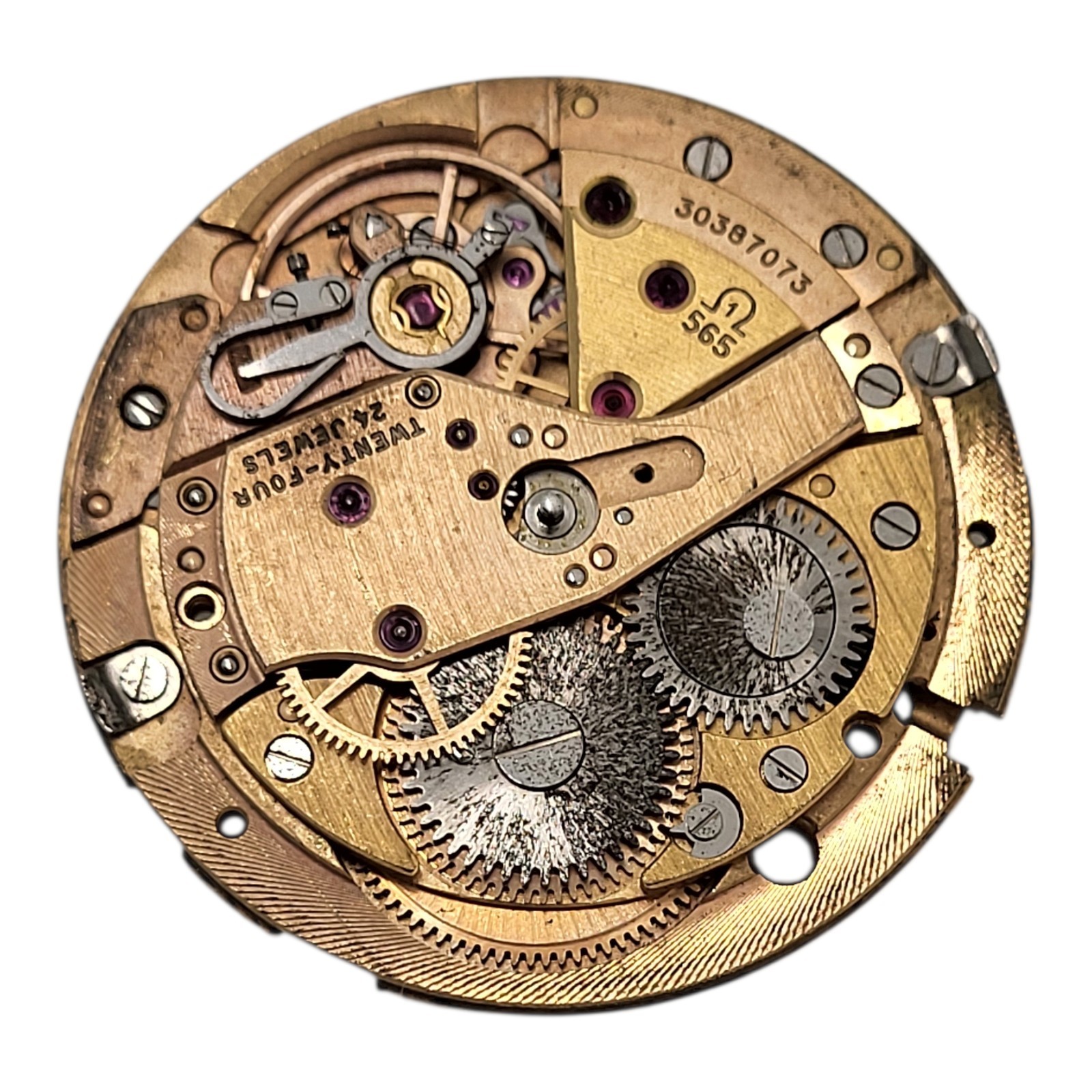 Omega Cal. 565 automatic movement, incomplete, for parts (not working)