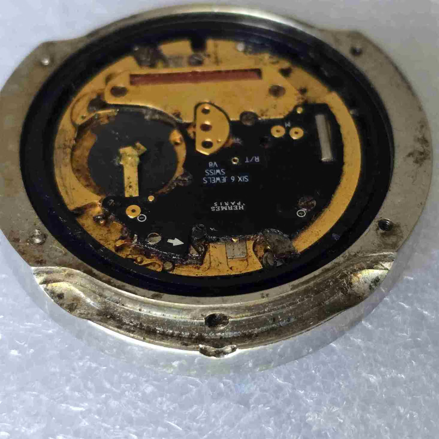 HERMES BARENIA RONDO Steel Wristwatch. Ref: BR1.710. For Parts