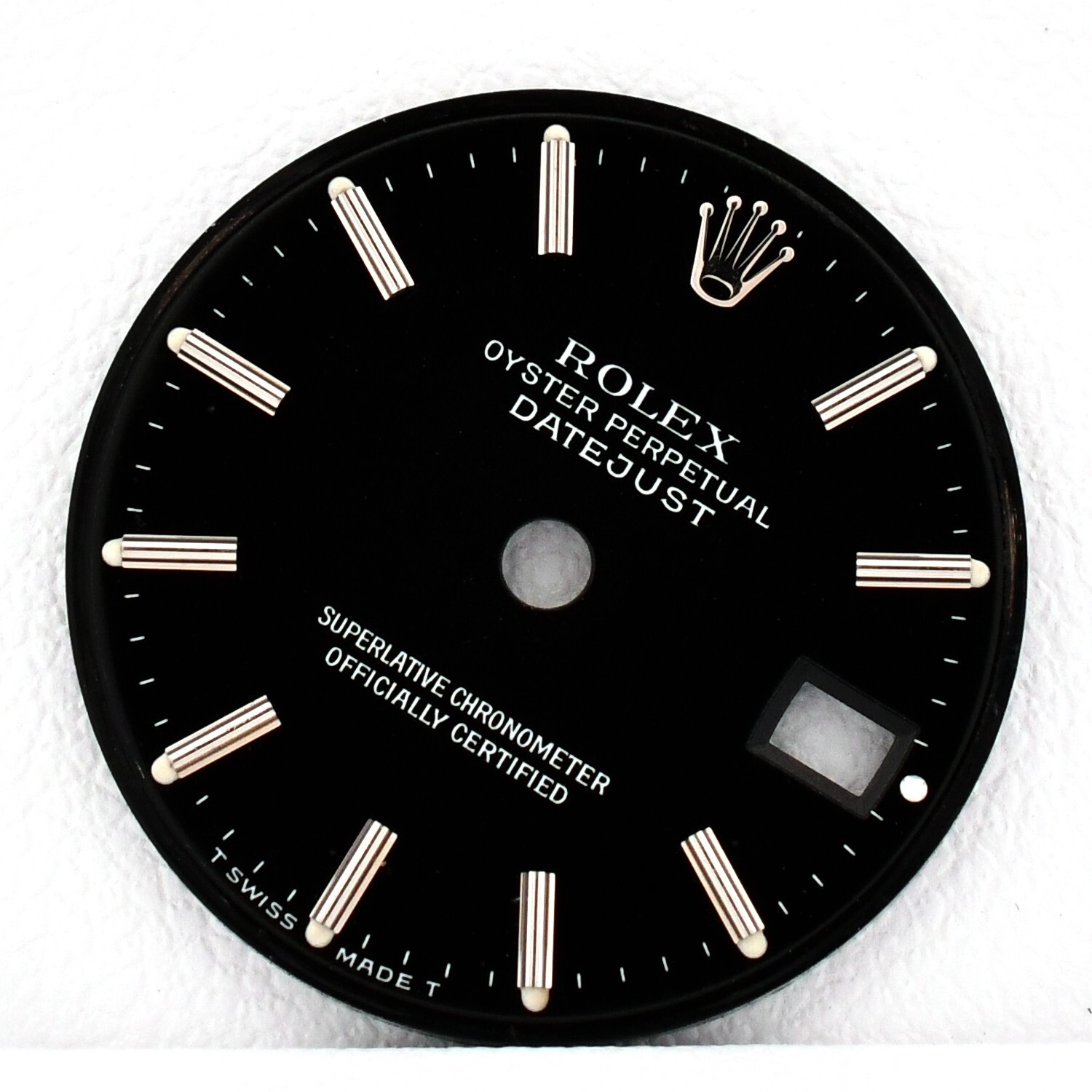 Rolex Genuine Factory 69174 69240 DateJust Black White Gold Index Dial Part