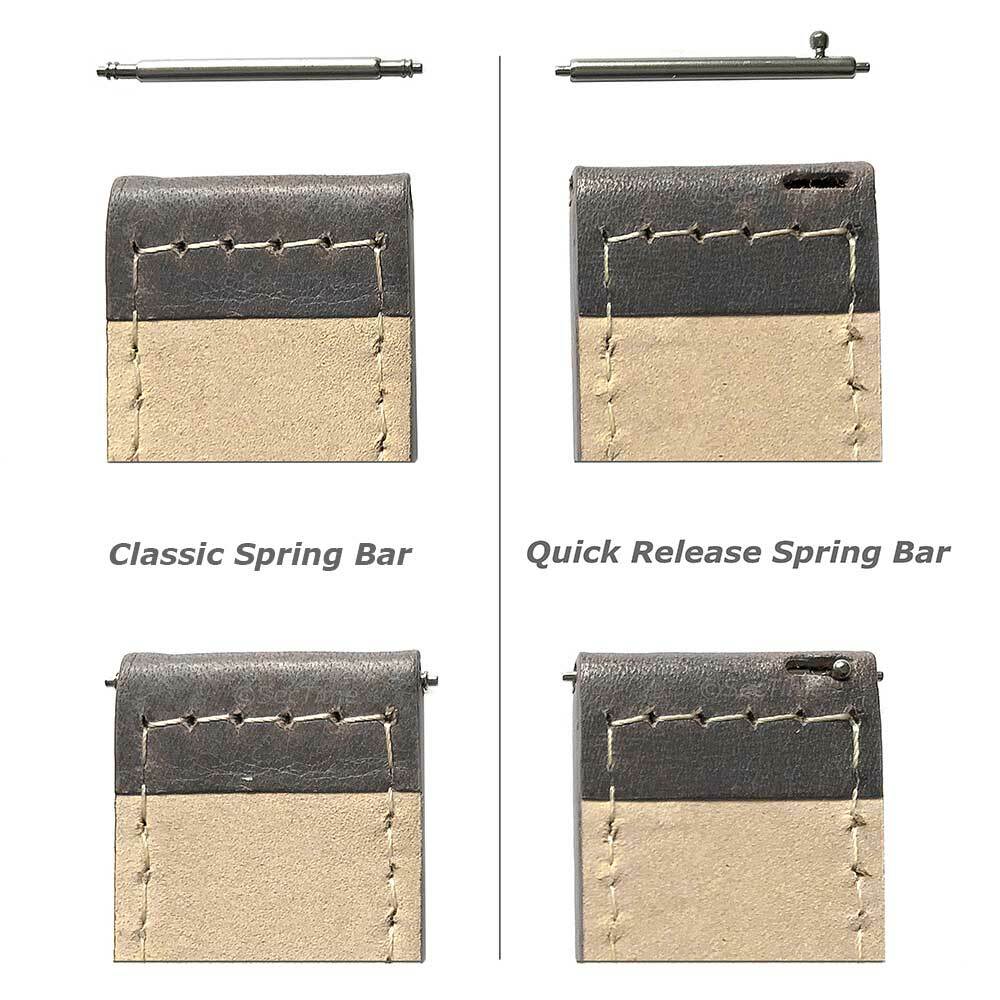 Men’s Genuine Leather Watch Strap Band Spring Bars 18 20 22 24 PORTO MM