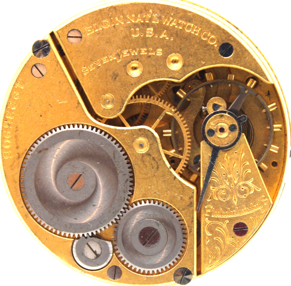 1917 ELGIN POCKET WATCH MOVEMENT 19235905 GRADE: 293 16s 7j (EG)