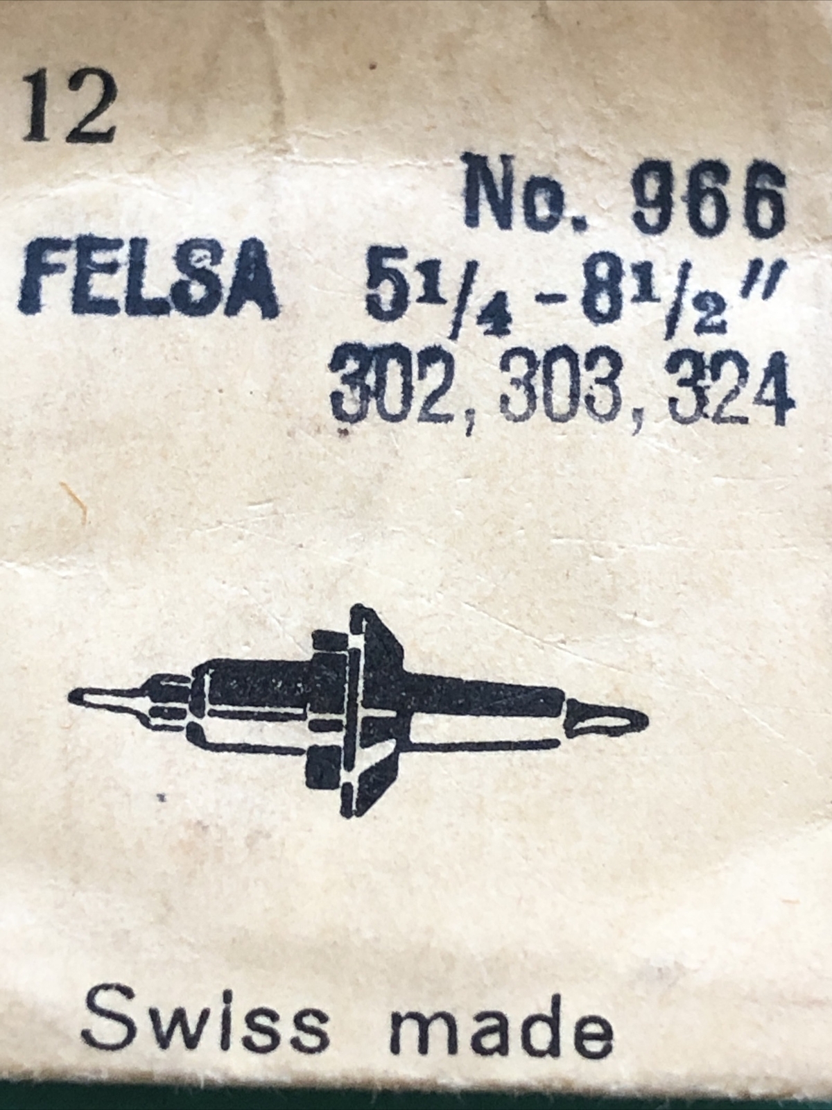 Felsa Cal 302,303,324, Balance Staff. Swiss Made Part Old New Stock. Free Post