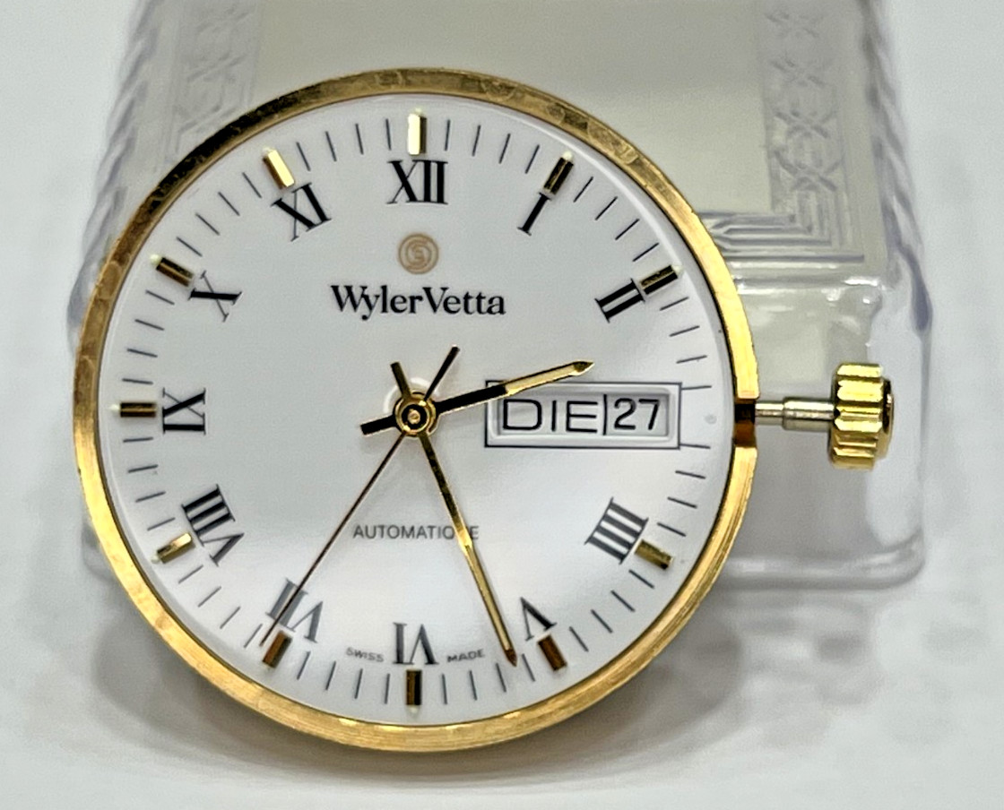Movement &Dial Automatic Day Date Eta 2836-2 Wyler Vetta 25 Jewels Swiss Running