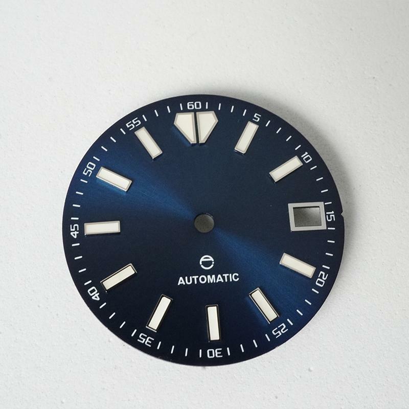 Seiko NH35 28.5mm Dark Blue Sunburst Dial Applied Indices w/Date Mod Part