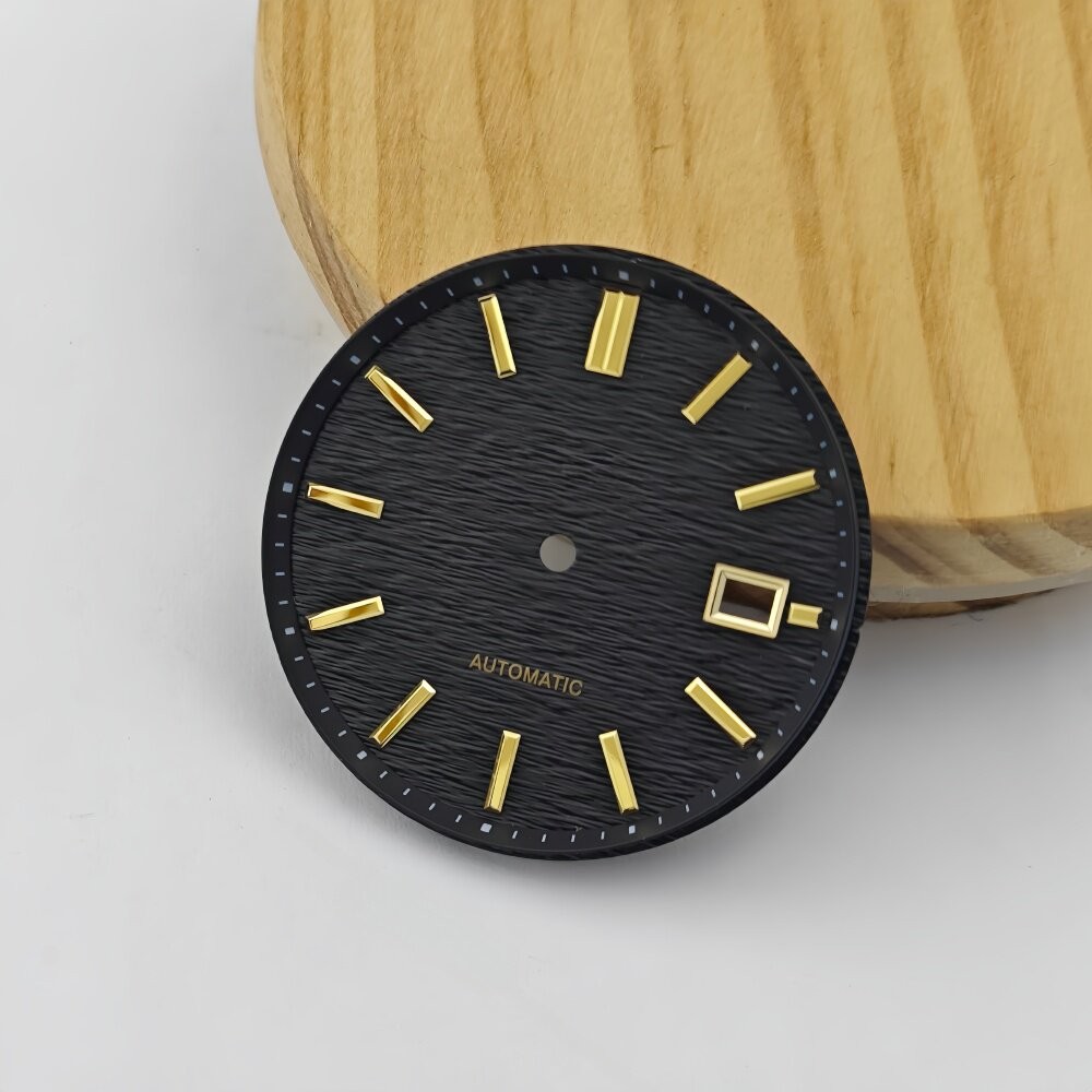 33.5mm NH35 Textured Watch Dial for Automatic Mechanical Watch Mod Parts