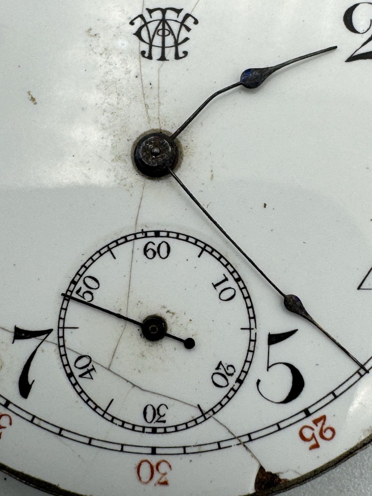 Vintage Trenton Watch Co 16s Model 3 Pocket Watch Movement For Parts Or Repair
