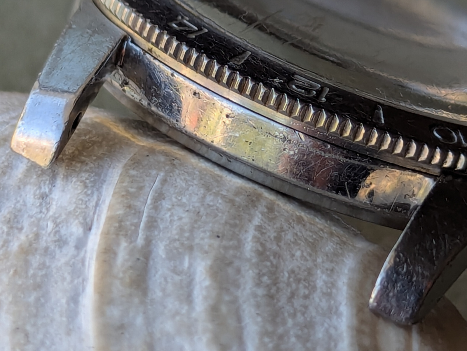 Genuine Vintage 1960’s Glycine Airman Pilot’s Watch BEZEL/MID-CASE/CRYSTAL ONLY