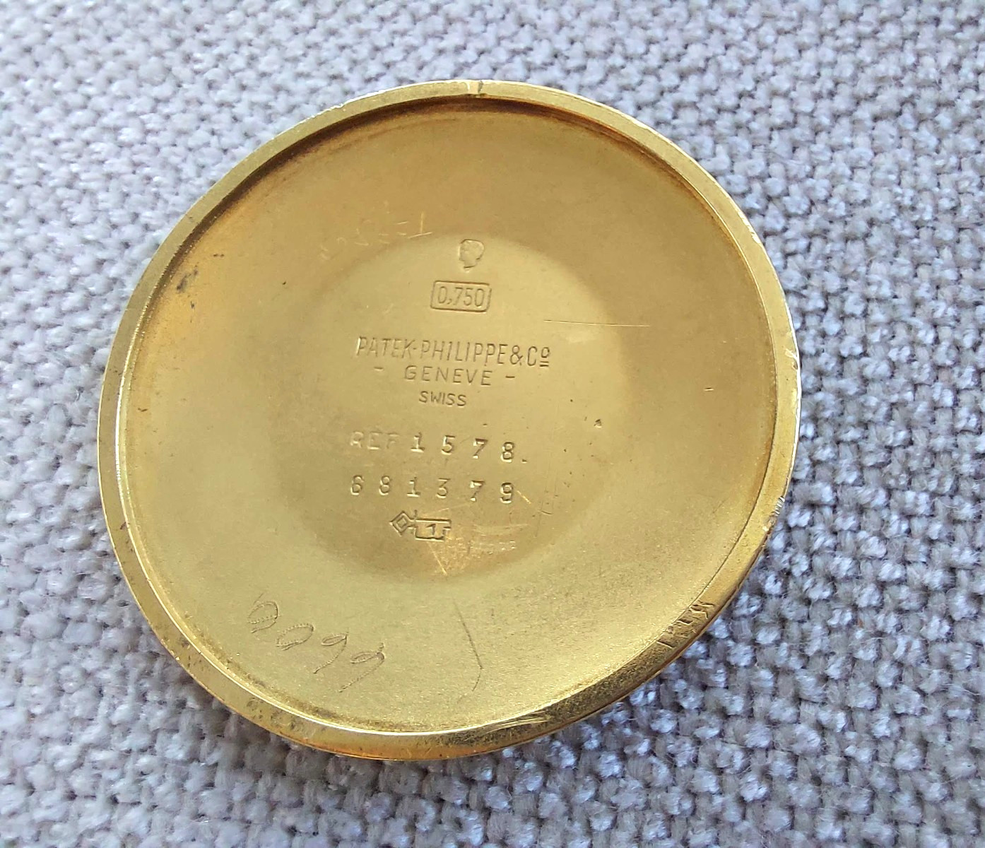 Patek Philippe Calatrava 1578 Case Back 18K Yellow Gold Solid 750 Vintage