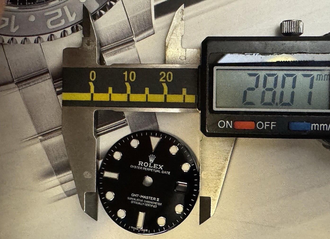 Rolex Dial Black Factory GMT II BLACK REF 126715 Steel Swiss GENUINE EXCELLENT