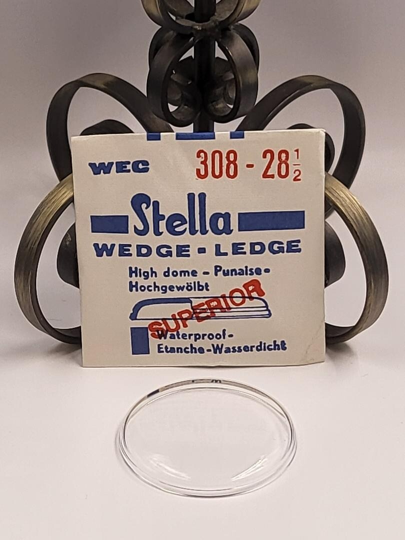 VTG Stella Wedge Ledge High Dome Watch Crystal WEC 308-28 1/2